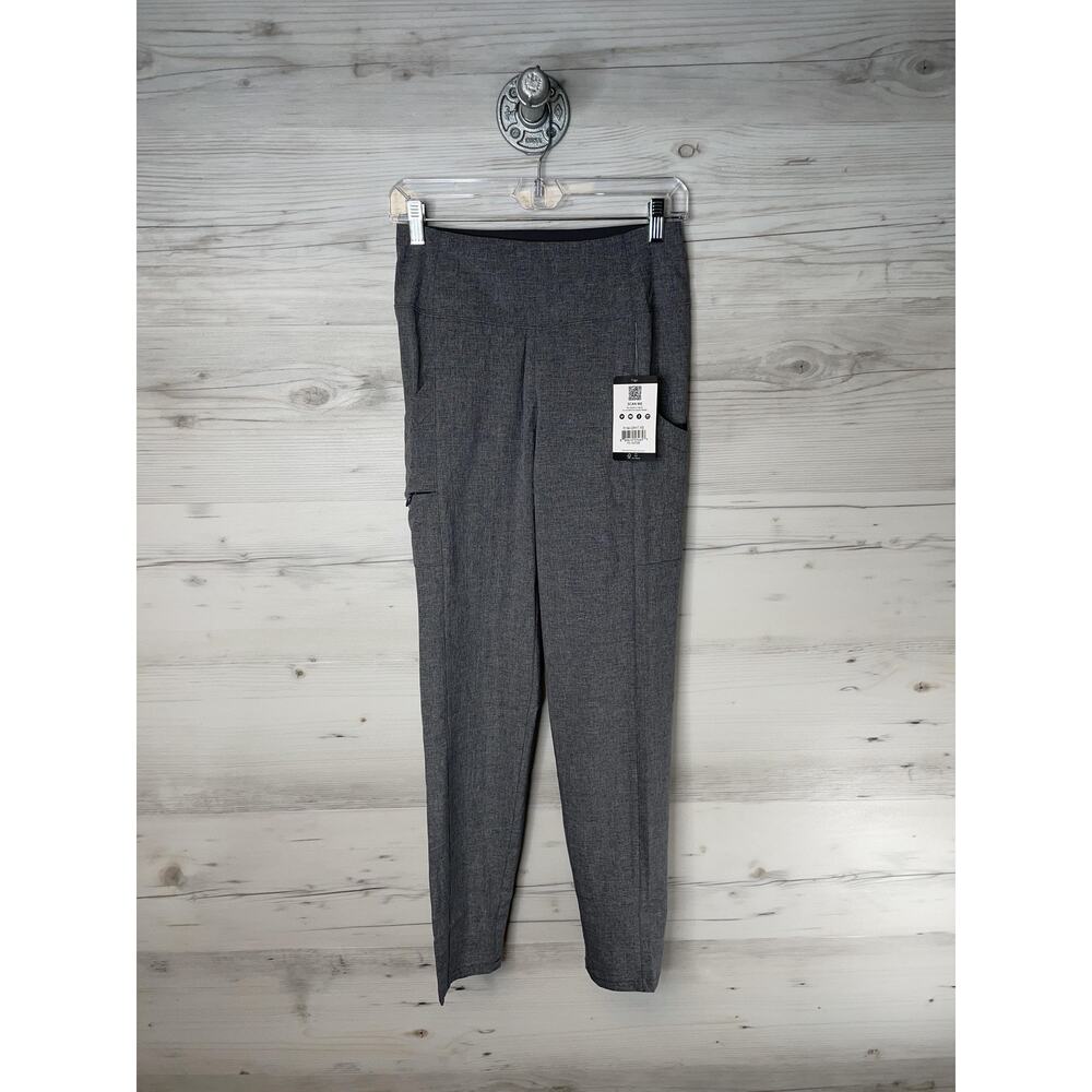 WonderWink RENEW Scrub Pants Womens‎ XS Gray Heather Modern Fit Tapered Leg 5134
